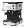 Espresso Machine, Espresso and Cappuccino latte Maker 20 Bar Pump Coffee Machine Compatible with ESE POD capsules filter&Milk Frother Steam Wand,950W,